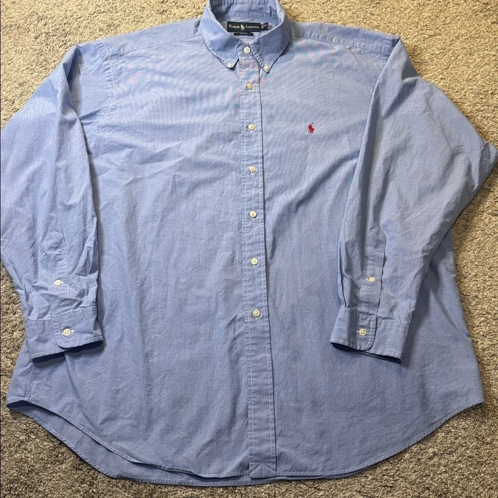 Ralph Lauren Blake Blue Check Long-Sleeve Shirt – Men’s XL – Classic /Minimalist